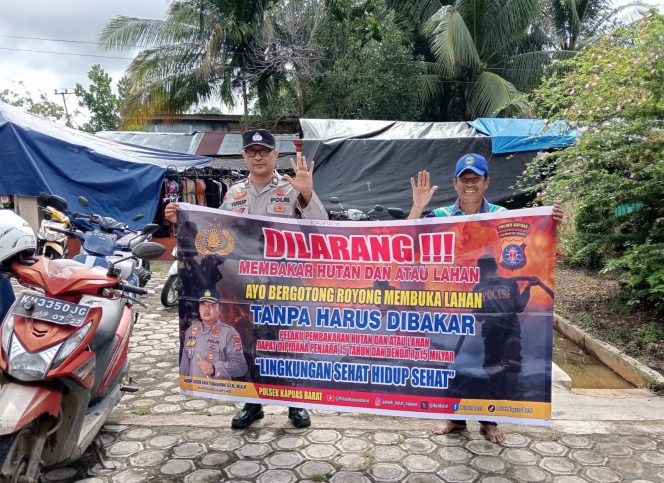 
					Cegah Karhutla, Polsek Kapuas Barat Gencarkan Imbauan Buka Lahan Tanpa Bakar di Mandomai