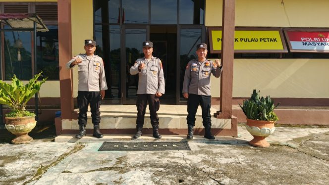 
					POLSEK PULAU PETAK LAKSANAKAN SIAGA MAKO PAGI