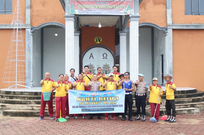 
					Sambut Hari Jadi Ke-80, Polres Barsel Gelar Bakti Religi