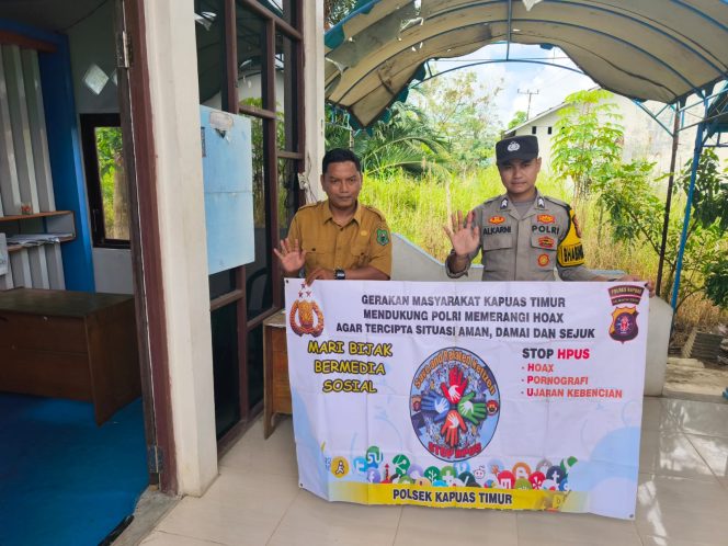 
					Cegah Berita HOAX, Polsek Kapuas Timur Sosialisasikan HPUS