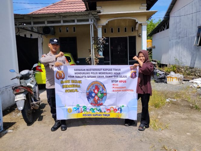
					Cegah Berita HOAX, Polsek Kapuas Timur Sosialisasikan HPUS.