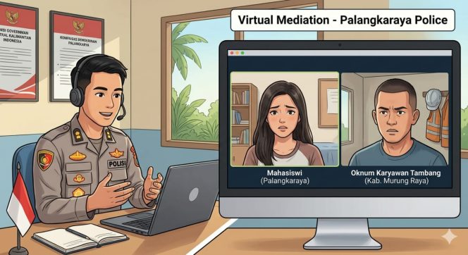 
					Ketahuan Selingkuh Diputuskan Tak Mau Lalu Ngancam Sebarkan Video HS, Mahasiswi di Palangka Raya Curhat Virtual Ke Cak Sam Polda Kalteng, Oknum Karyawan Tambang di Mura Dibina Dan Dimediasi Virtual 