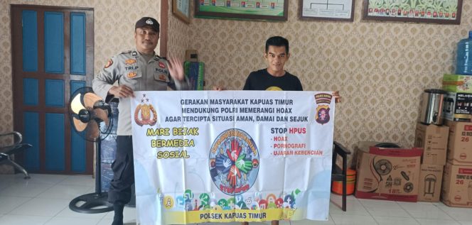 
					Cegah Berita HOAX, Polsek Kapuas Timur Sosialisasikan HPUS