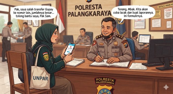 
					Salah Transfer GO-PAY Rp 250 Ribu, Mahasiswi di Palangka Raya Curhat ke Cak Sam Polda Kalteng, Oknum Karyawan Dihubungi Lalu Dikembalikan