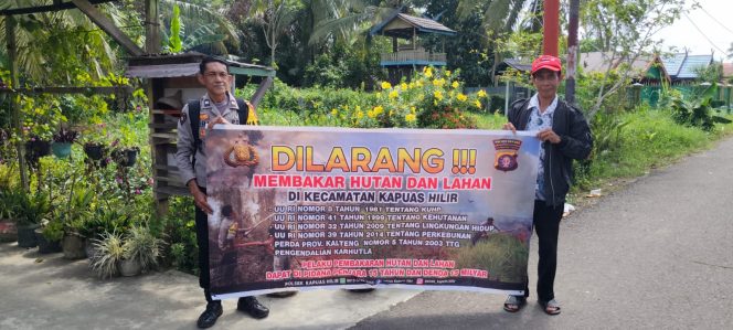 
					Musim Kemarau Polsek Kapuas Hilir Gencar Laksanakan Sosialisasi Himbauan Larangan Karhutla Kepada Masyarakat