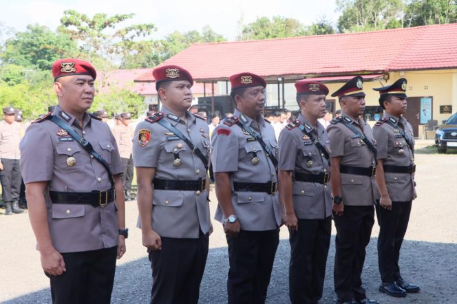 
					Polres Murung Raya Gelar Upacara Sertijab Kasat Reskrim, Kasat Resnarkoba dan Kapolsek Tanah Siang Selatan