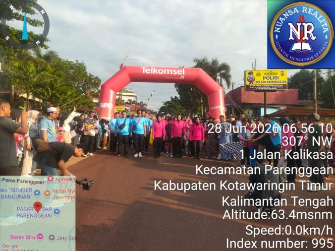 
					Meriahkan HUT Bhayangkara ke-80, Polsek Parenggean Gelar Jalan Sehat Bersama Ribuan Warga