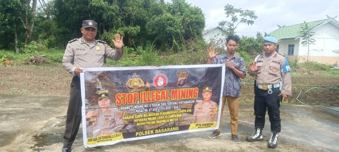 
					Polsek Basarang Sosialisi Larangan Ilegal Mining Di Wilayah Hukumnya