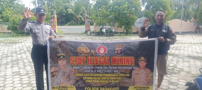 
					Polsek Basarang Sosialisi Larangan Ilegal Mining Di Wilayah Hukumnya