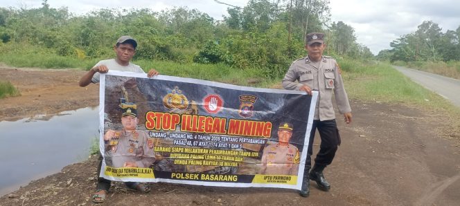 
					Polsek Basarang Sosialisi Larangan Ilegal Mining Di Wilayah Hukumnya