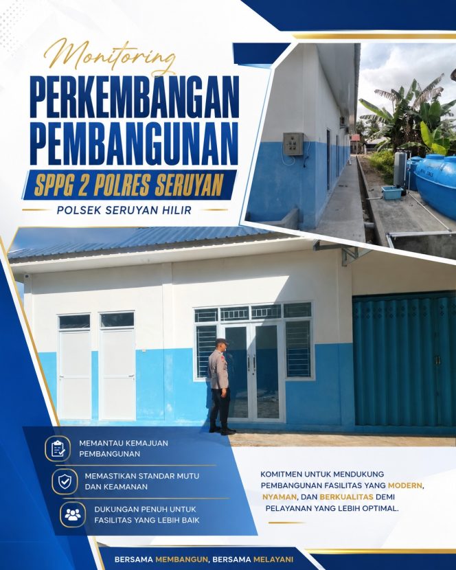 
					Polsek Seruyan Hilir Monitoring Perkembangan Pembangunan SPPG 2 Polres Seruyan