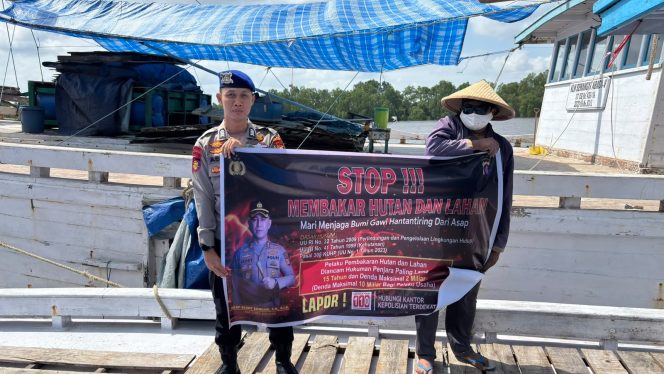 
					SATPOLAIRUD POLRES SERUYAN SOSIALISASIKAN LARANGAN KARHUTLA DI JALAN AIS NASUTION
