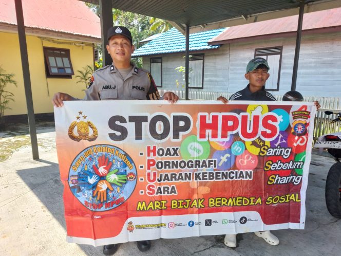 
					Wujudkan Kamtibmas Kondusif, Polsek Kapuas Barat Gencarkan Imbauan Anti-Hoaks dan SARA