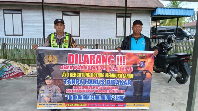 
					Manfaatkan Momen Hujan, Polsek Kapuas Barat Tetap Gencarkan Imbauan Buka Lahan Tanpa Bakar di Mandomai