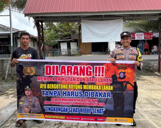 
					Cegah Karhutla, Polsek Kapuas Barat Gencarkan Imbauan Buka Lahan Tanpa Bakar di Desa Anjir Kalampan