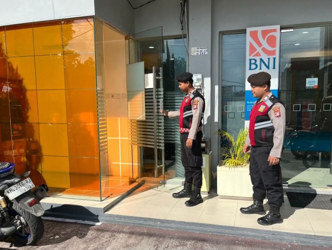 
					Persempit Gerak Pelaku Kejahatan Malam, Sat Samapta Polres Sukamara Siaga di Objek Vital Bank BNI