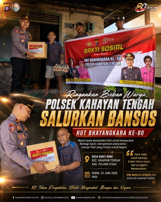 
					HUT Bhayangkara ke-80, Polsek Pandih Batu Gelar Bakti Sosial bagi Warga Lansia
