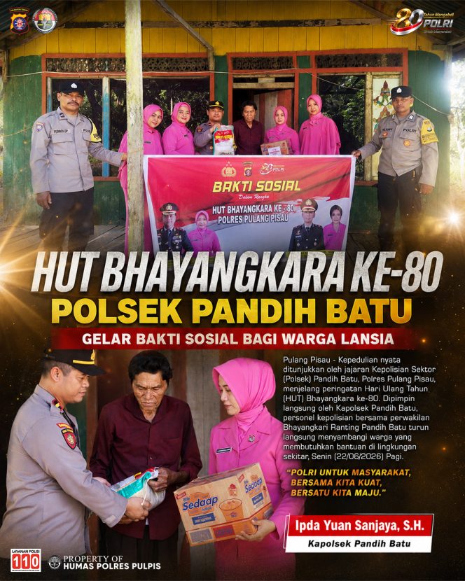 
					Ringankan Beban Warga, Polsek Kahayan Tengah Salurkan Bansos HUT Bhayangkara ke-80