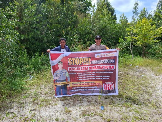 
					Cegah Karhutla, Polsek Kahayan Tengah Gencarkan Sosialisasi Larangan Membakar Hutan dan Lahan di Desa Parahangan
