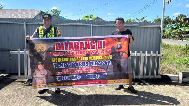 
					Antisipasi Kebakaran Lahan, Polsek Kapuas Barat Patroli R2 dan Sosialisasi Karhutla di Desa Saka Mangkahai