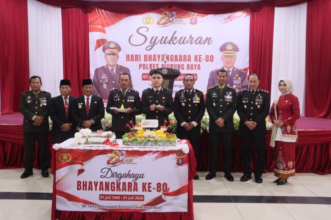 
					Polres Murung Raya Gelar Acara Syukuran Hari Bhayangkara Ke-80 Perkuat Soliditas Bersama TNI, Forkopimda dan Masyarakat