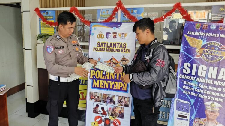 Polantas Menyapa, Unit Regident Samsat Murung Raya Pastikan Pelayanan Pajak Kendaraan Yang Humanis