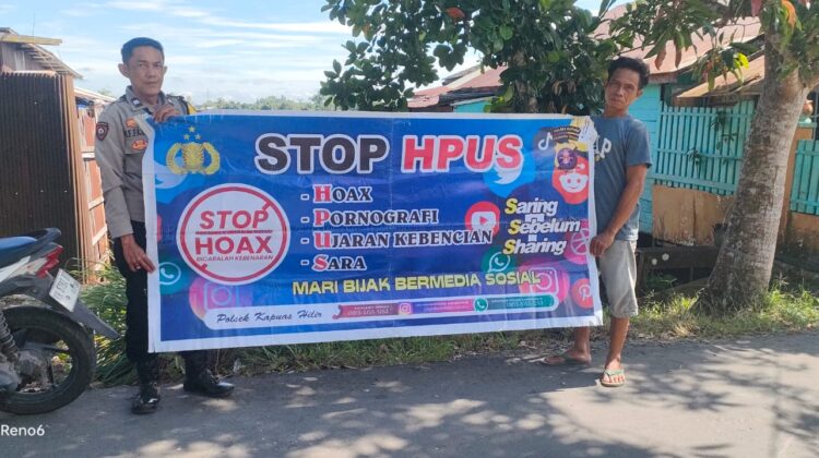 Sosialisasi Himbauan Anti Hpus Rutin Dilaksanakan Oleh Polsek Kapuas Hilir Guna Mencegah Penyebaran Hoaks Di Masyarakat