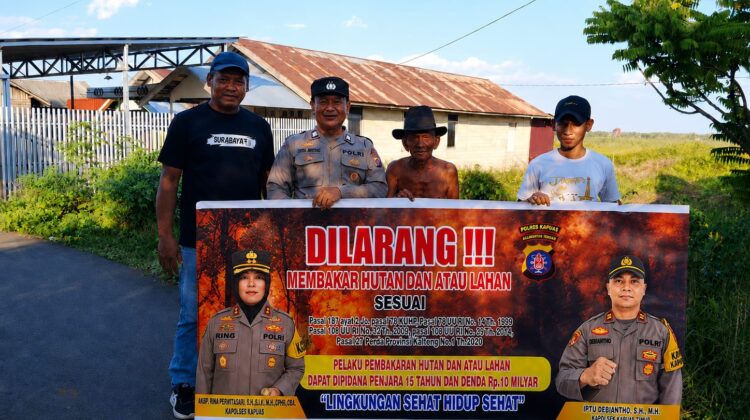 “Cegah Karhutla” Polsek Kapuas Timur Rutin Sosialisasi dan Imbau Masyarakat Tidak Membakar Hutan dan Lahan