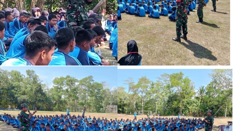 Tingkatkan Kedisiplinan dan Cinta Tanah Air, Koramil 09/Kawunganten Berikan Materi Bela Negara kepada Siswa SMK Yos Sudarso