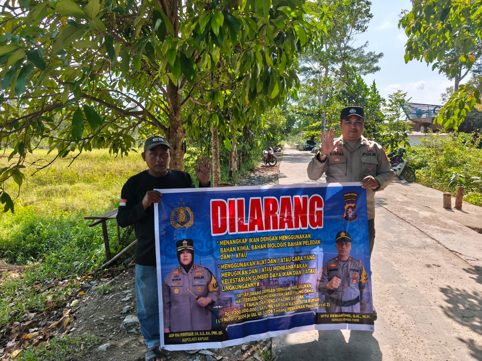 Cegah Perusakan Ekosistem Perairan, Polsek Kapuas Timur Sosialisasikan Bahaya Illegal Fishing untuk Keberlanjutan