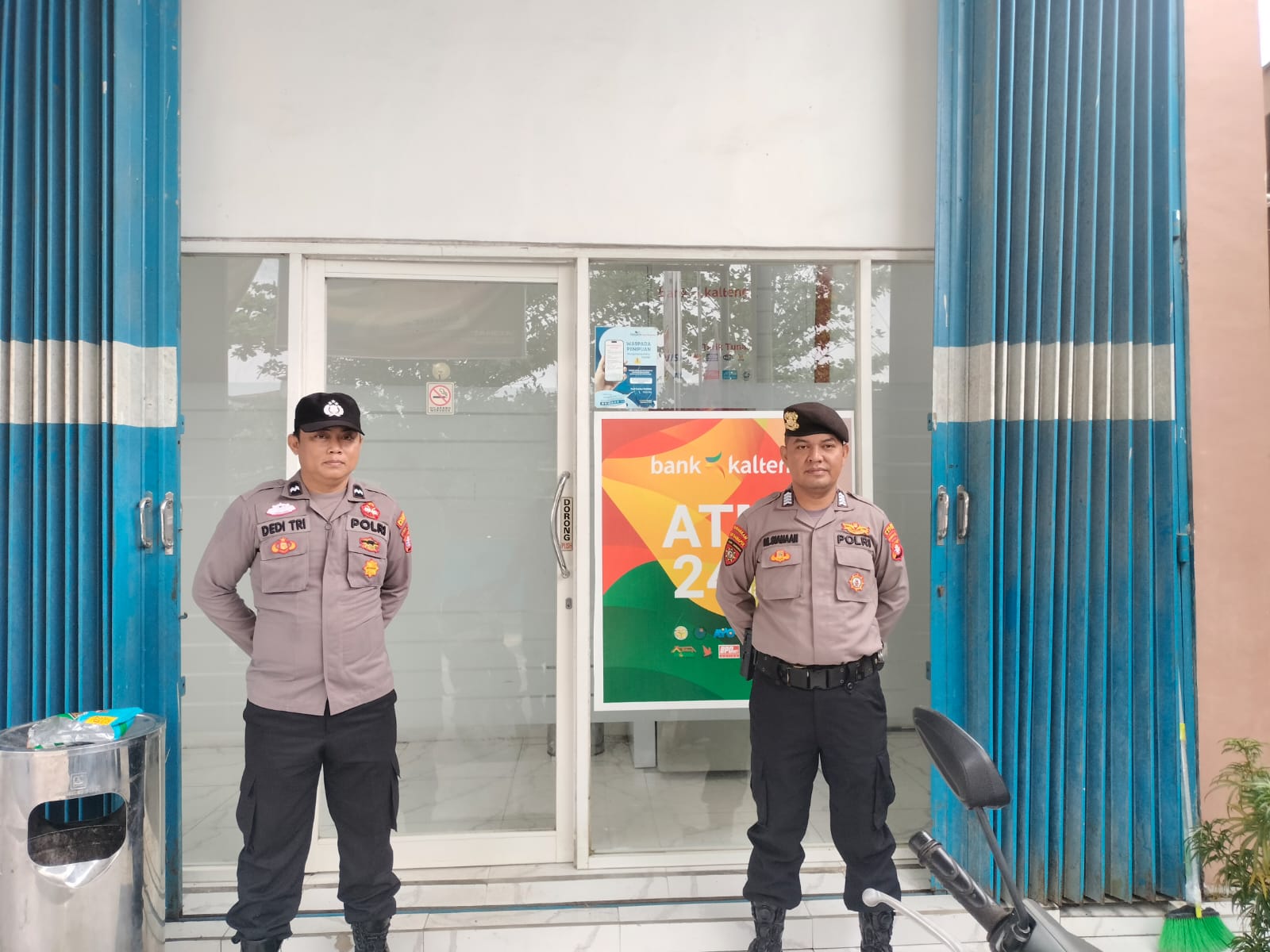 Giat Patroli Polsek ke bank BPD unit Pujon, Antisipasi gangguan Kamtibmas.