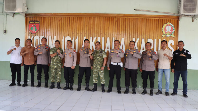 Perkuat Sinergitas TNI-Polri , Kapolres Pulang Pisau melaksanakan silaturahmi ke Kodim 1011/Kuala Kapuas