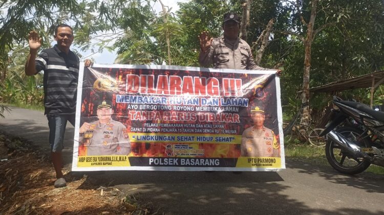 Polsek Basarang Gencar Patroli Karhutla Cegah Kebakaran Hutan Dan Lahan
