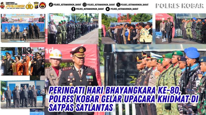 
					‎Peringati Hari Bhayangkara ke-80, Polres Kobar Gelar Upacara Khidmat di Satpas Satlantas