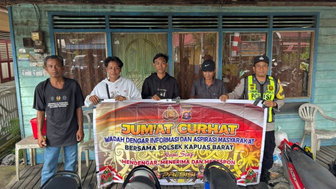 
					Dengar Langsung Aspirasi Masyarakat, Polsek Kapuas Barat Gelar “Jumat Curhat” di Kelurahan Mandomai