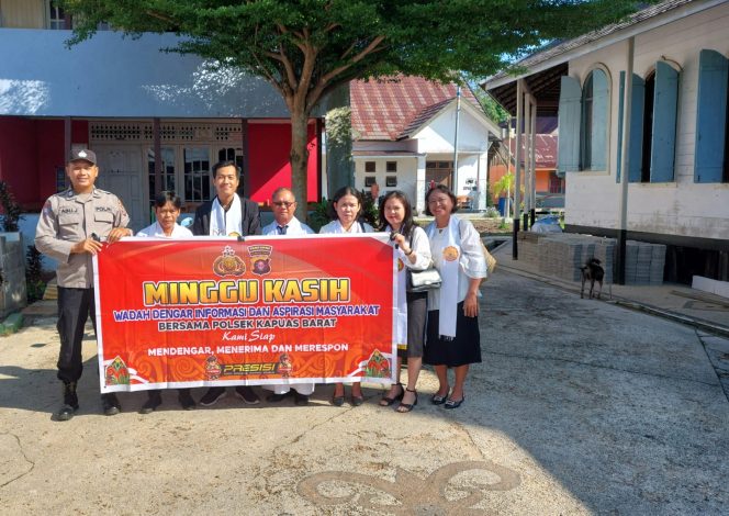 
					Dengar Aspirasi Jemaat GKE Imanuel Desa Saka Mangkahai, Polsek Kapuas Barat Gelar Minggu Kasih