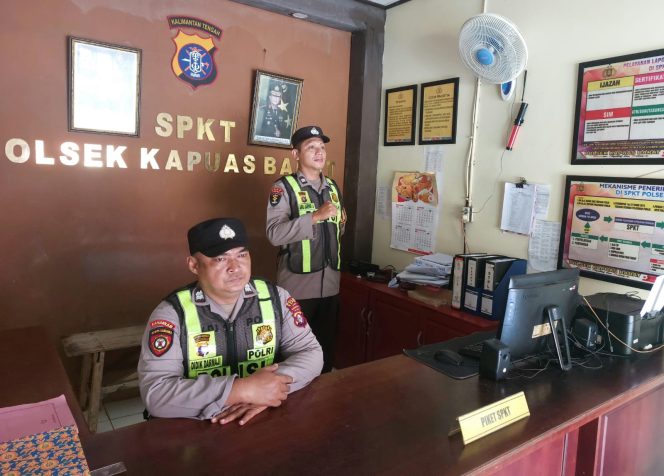 
					Pastikan Keamanan Wilayah, Polsek Kapuas Barat Perketat Siaga Jaga Mako