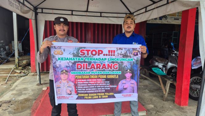 
					Wujudkan Bebas Asap, Personel Polsek Rungan Edukasi Maklumat Kapolda Kalteng