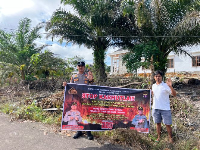 
					Cegah Karhutla, Personel Polsek Manuhing Masifkan Sosialisasi Maklumat Kapolda Kalteng