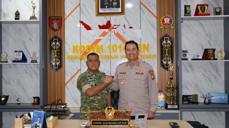 ‎Pererat Sinergitas, Kapolres Kobar Silaturrahmi Kepada Dandim 1014 Pangkalan Bun