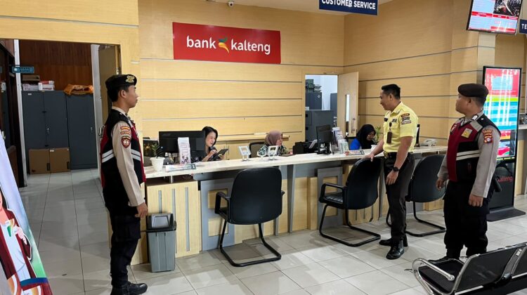 Jamin Kenyamanan Operasional Perbankan Daerah, Sat Samapta Polres Sukamara Cek Bank Kalteng