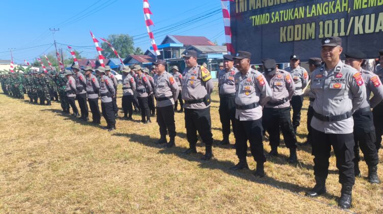 Sinergi TNI–Polri Perkuat Pembangunan Desa Melalui TMMD Reguler Ke-129 di Kapuas