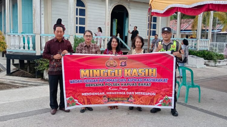 Guna Mendengar Aspirasi Dari Masyarakat, Polsek Kapuas Barat  Gelar Minggu Kasih Di Kelurahan Mandomai