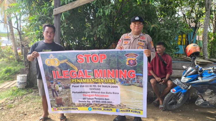 Jaga Lingkungan, Personel Polsek Kurun Rangkul Warga Tinggalkan Praktik Merusak Alam