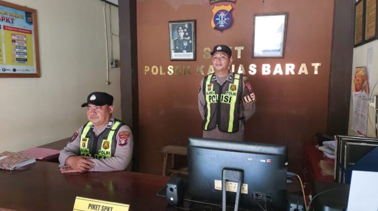 Pastikan Keamanan Mako dan Wilayah, Polsek Kapuas Barat Laksanakan Siaga Jaga