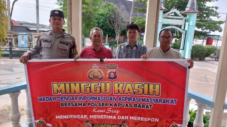 Pererat Silaturahmi dan Serap Aspirasi Warga, Polsek Kapuas Barat Gelar ‘Minggu Kasih’ di GKE Imanuel Desa Saka Mangkahai Kec. Kapuas Barat