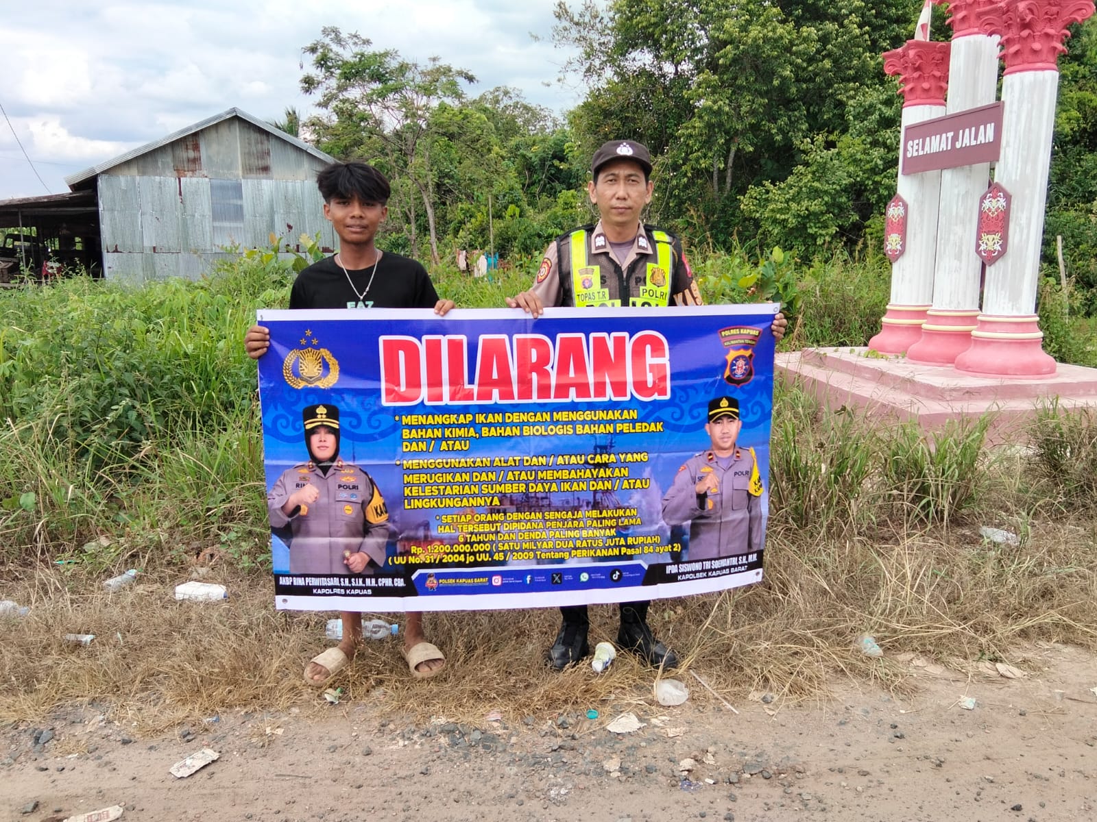 Jaga Kekayaan Perairan, Polsek Kapuas Barat Ingatkan Warga Bahaya dan Sanksi Illegal Fishing
