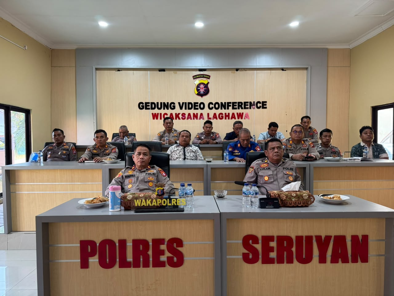 POLRES SERUYAN IKUTI ZOOM MEETING ARAHAN WAKAPOLRI TERKAIT PENANGANAN KARHUTLA DAN EL NINO
