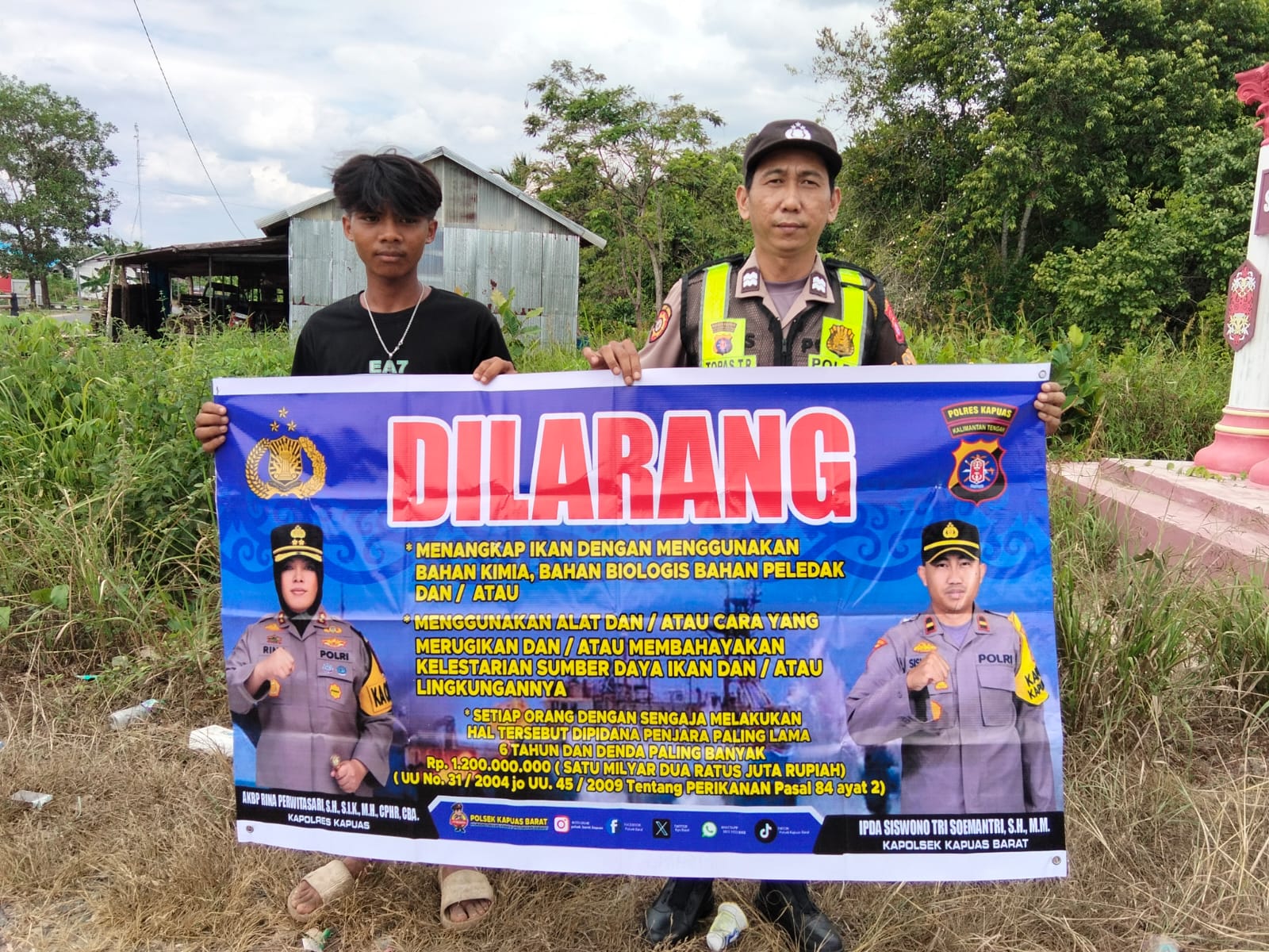 Jaga Sungai Tetap Produktif, Polsek Kapuas Barat Ingatkan Warga Hindari Praktik Illegal Fishing