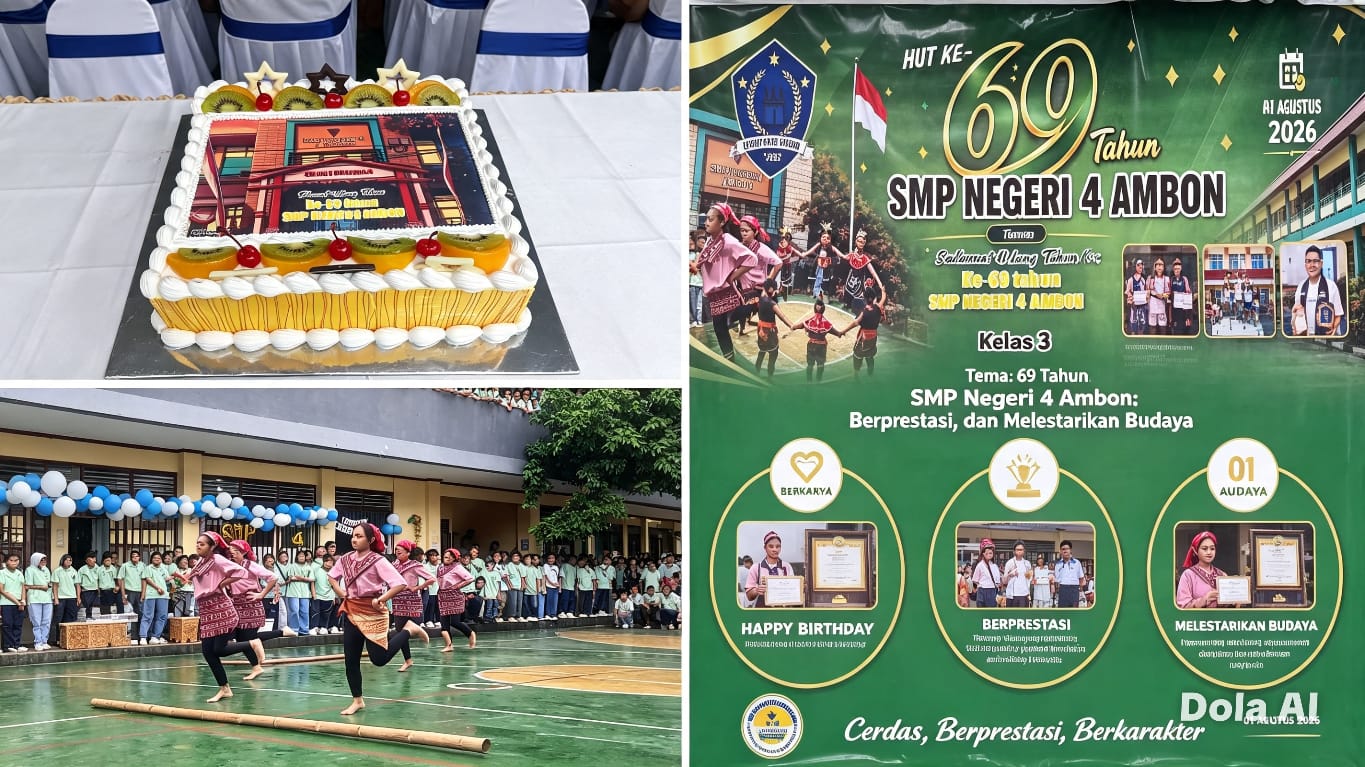 69 Tahun SMP Negeri 4 Ambon: Berkarya, Berprestasi, dan Melestarikan Budaya   